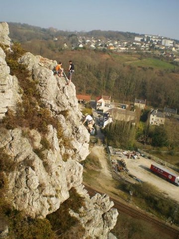 les rochers du golf : escalade en normandie