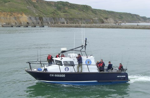 peche en mer à port en bessin normandie : le scaph des mers